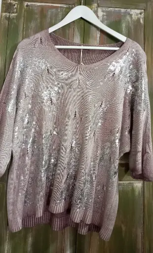 Sweaters de hilo brillos